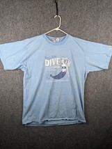 VINTAGE North Shore Dive Shop T Shirt XL Light blue Mermaid - $19.34