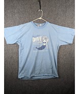 VINTAGE North Shore Dive Shop T Shirt XL Light blue Mermaid - £15.20 GBP
