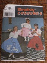 Simplicity 7210 Girls&#39; Circle Skirt with Poodle, Scotty Dog &amp; Cat Appliques 7-12 - £4.79 GBP