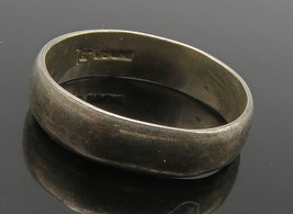 POST BELL TRADING 925 Silver - Vintage Minimalist Smooth Band Ring Sz 5- RG15541 - £38.60 GBP