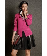 Halogen Pleat Leather Skirt Petite Sz 2P Black - $1,235.07 MXN