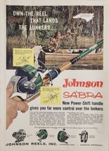 1961 Print Ad Johnson Sabra Fishing Reels Power Shift Handles Mankato,MN - $21.58