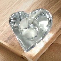  Orrefors Valentino Sweden Crystal Signed Heart Shaped Votive Candleholder  - £27.68 GBP