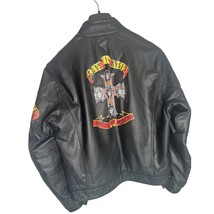 Wilsons Men Genuine Leather Rocks Jacket Guns And Roses Y2K Biker Medium M - £152.50 GBP