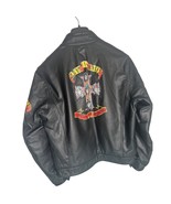 Wilsons Men Genuine Leather Rocks Jacket Guns And Roses Y2K Biker Medium M - £151.65 GBP