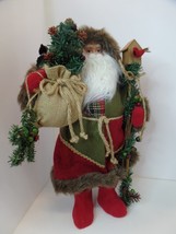 Santa Claus Holding Sapling Tree Bird House &amp; Bird from Hobby Lobby 18.5&quot; T - £15.82 GBP