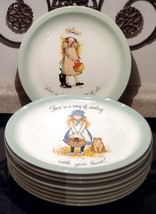 Holly Hobbie Collector&#39;s Edition Plates 10.5&quot; Lot Of 9 Vintage 1970&#39;s - $89.99