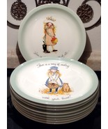 Holly Hobbie Collector&#39;s Edition Plates 10.5&quot; Lot Of 9 Vintage 1970&#39;s - £71.84 GBP