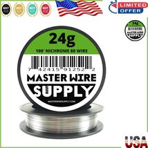 Nichrome 80 Wire 24 Gauge - 100ft of High-Temp Heating Wire for Professi... - $332.57 MXN
