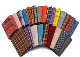 10 Fat Quarters - Assorted Homespun Rustic Woven Plaid Yarn Dyed Fabric M226.13 - £27.88 GBP