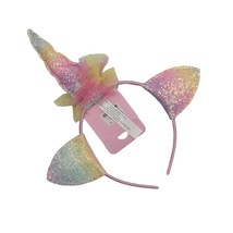 Claires Club Ombre Glitter Unicorn Headband Pink Girls Pastel - £9.47 GBP