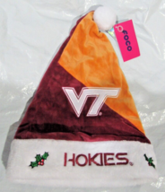 NCAA Virginia Tech Hokies Season Spirit Orange &amp; Maroon Basic Santa Hat ... - £23.59 GBP