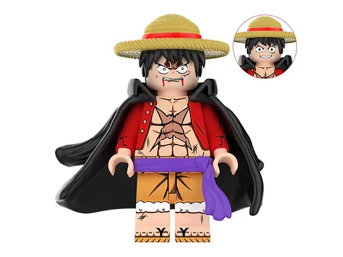 CStore Luffy in cape One Piece Cartoon TV Show Anime Minifigure Action F... - $6.20