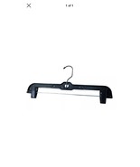 Lot of 50 Black Plastic Adult Clothes Hangers 12&quot; for pants skirt pinch ... - $318.09 MXN