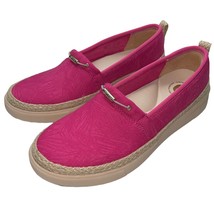 BZees Slip On Shoes Womens Pink Palm Leaf Lightweight Comfort Jute Loafe... - £51.92 GBP