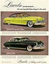 1950 Lincoln Cosmopolitan Capri and Lido - Promotional Advertising Poster - $32.99
