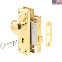 Durable Mortise Lock Set with Polished Brass Knob - Fits 1-3/8&quot; to 1-3/4... - $653.32 MXN