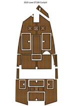 2020 Lowe ST188 Cockpit Pad Boat EVA Foam Faux Teak Deck Floor Mat Self ... - £783.77 GBP