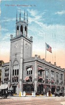 Manchester New Hampshire City Hall Postcard 1923 - £6.78 GBP