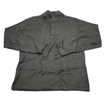 Oscar De La Renta Sweater XL Extra Large Gray 1/4 button pullover sweatshirt Men - £20.24 GBP