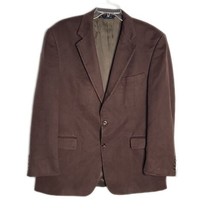 Brooks Brother Soft Suede Feel Brown 2 Button Blazer Jacket Sz 44R ~ Lined - $67.49