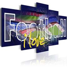 Tiptophomedecor Stretched Canvas Kids Art - Football My Love - Stretched &amp; Frame - £71.09 GBP+