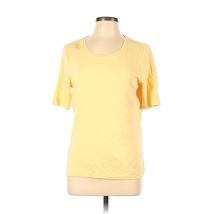 Chico&#39;s Yellow Crewneck T-Shirt Women&#39;s Sz 2 (12-14) - €11,51 EUR