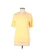 Chico&#39;s Yellow Crewneck T-Shirt Women&#39;s Sz 2 (12-14) - €11,54 EUR