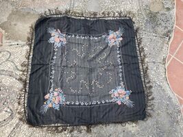 Vintage square headscarf, silk scarf, traditional retro boho headscarf - $20.00