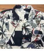 Tommy Bahama Relax 100% Silk Mens Medium Floral Button Up Shirt Short Sl... - $467.22 MXN