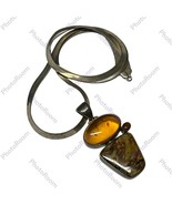 vintage Sterling silver 925 Vintage Tigers Eye Citrine pendant - €142,10 EUR