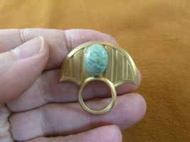 (E796-3) green Amazonite striped Umbrella Eyeglass pin pendant ID badge ... - $13.59