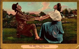 Vintage L.R. Conwell POSTCARD-THE ARMY-&quot;TARGET Practice&quot; Kissing Couple BKC2 - £4.69 GBP