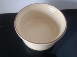 Pfaltzgraff Village Butter Tub NO Lid Brown Beige China Made in USA Dinnerware - £22.66 GBP