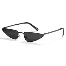 Retro Triangle Polarized Sunglasses For Men Women Cat Eye Uv Protection Metal Na - £22.44 GBP