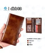 Jayuwan Men's Wallet Genuine Cowhide Long Model 13 Card Slots (Black) - $77.00