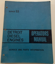 Detroit Diesel Engines Series 53 Operators Manual Detroit Diesel Allison... - $18.95