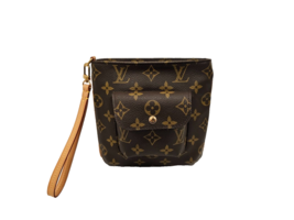 LOUIS VUITTON &quot;PARTITION&quot; Square Coated Canvas Monogram Wristlet M51901 - £707.95 GBP