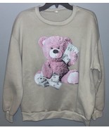 Tan No Name Brand Teddy Bear Show Me The Money Sweatshirt Size Large - €12,05 EUR