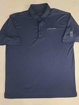 Greg Norman Mens Size L Embroidered Golf Polo TPC Sawgras Navy Blue - $24.63