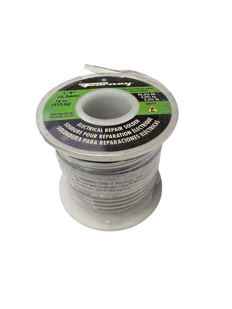 NEW Forney Electrical Repair Solder 1lb 1/8&quot; 94.5% Pb, 3.3% Sn, 2.2% Sb - $15.83