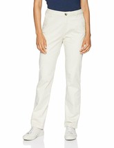 Amazon Essentials Women&#39;s Straight-Fit Stretch Twill Chino Pant, Stone 8... - $14.69