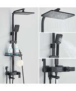 Black Digital Display Thermostatic Shower Faucets Rainfall Shower Thermo... - $90.29+