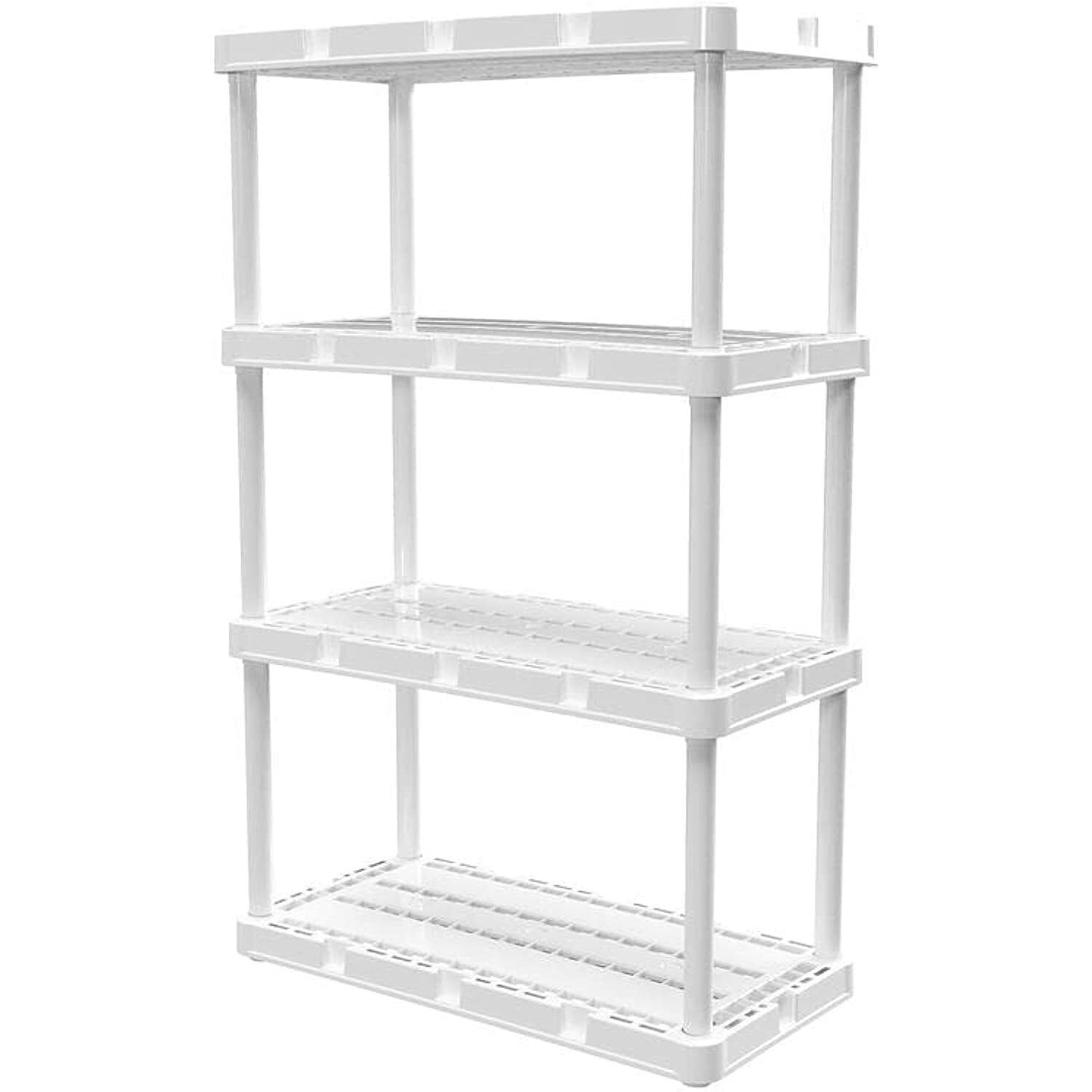 Gracious Living 4 Shelf Knect-A-Shelf Ventilated Light Duty Storage Unit 24 x 12