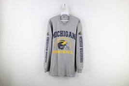 Vintage 90s Mens Large Faded Spell Out University of Michigan Football T-Shirt - £34.81 GBP