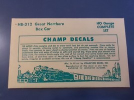 Vintage Champ Decals No. HN-312 Great Northern GN Boxcar Black HO - £11.90 GBP