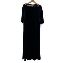 Lauren Ralph Lauren Dress 3X Black Maxi Velvet Velour Boatneck Cocktail Evening - £55.34 GBP