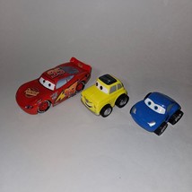 3 Disney Cars Luigi Sally Lightning McQueen Pull-Back Toys Mixed Lot/Sizes READ - £12.48 GBP