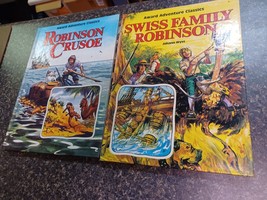 Award Adventure Classics Robinson Crusoe Swiss Family Robinson  1982 Carruth - £19.45 GBP
