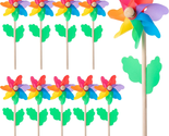 Rainbow Flower Pinwheels, 10 Pack, Pinwheels for Yard and Garden, Pinwhe... - $29.49